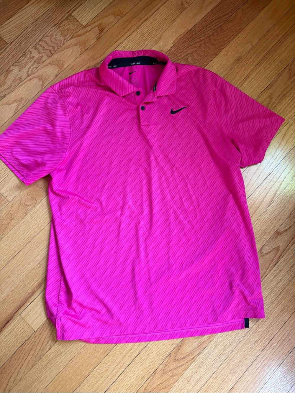 Nike Golf Men's Pink Dri-FIT Polo Shirt Size L